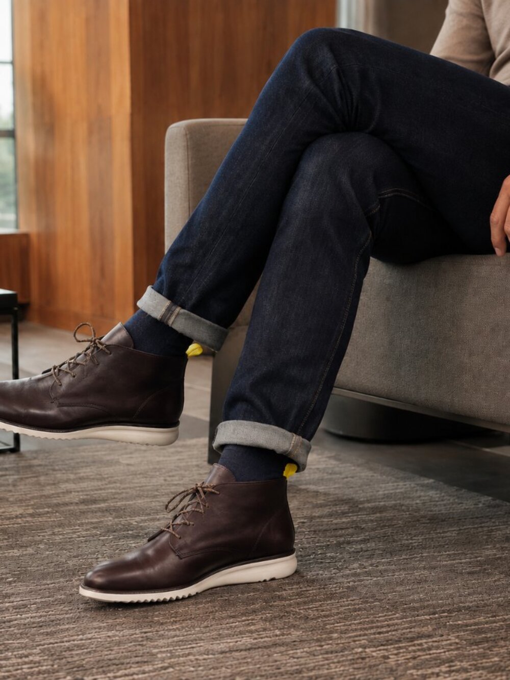 Cole Haan 2.ZERØGRAND Leather Chukka Boots Brown Men’s 10.5